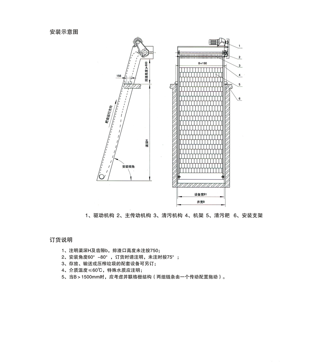 FH型循环式齿耙除污机